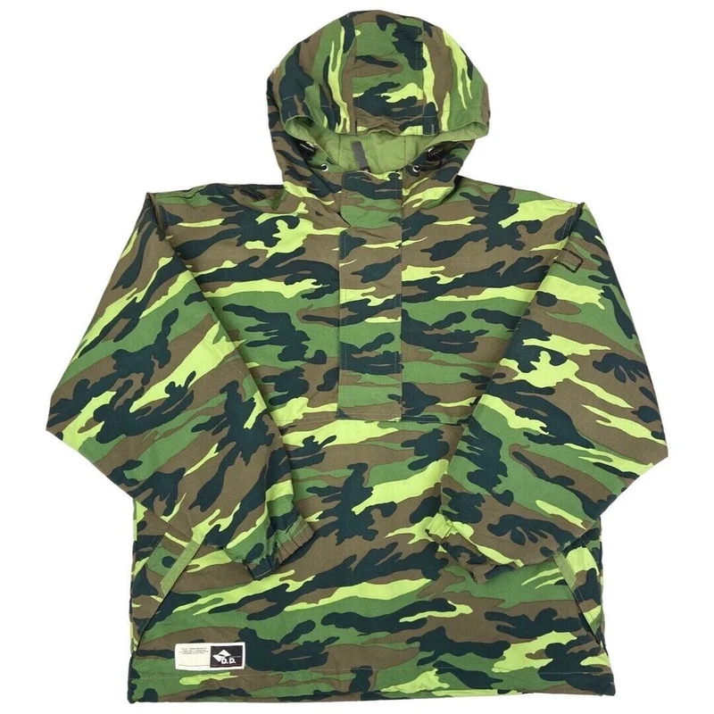 Vintage 2000s Green Brown Descente Decor Anorak Hooded Jacket Large