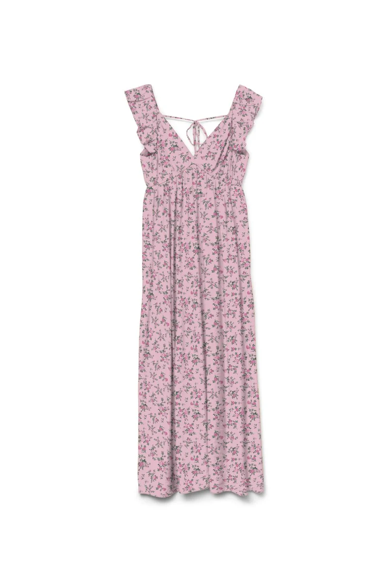 Vero Moda - Vmjosie Sl Ankle Frill Dress - 5014970 Pink-A-Boo Pink Molly