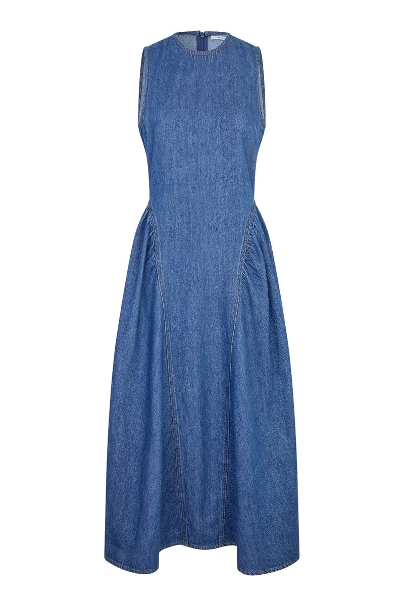 Second Female - Lukana Denim Dress 60687 - 5997 Blue denim
