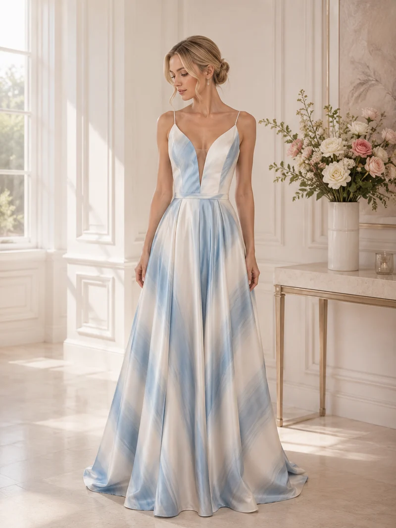 Aftonklänning / Balklänning Susanna Rivieri 312102 light blue