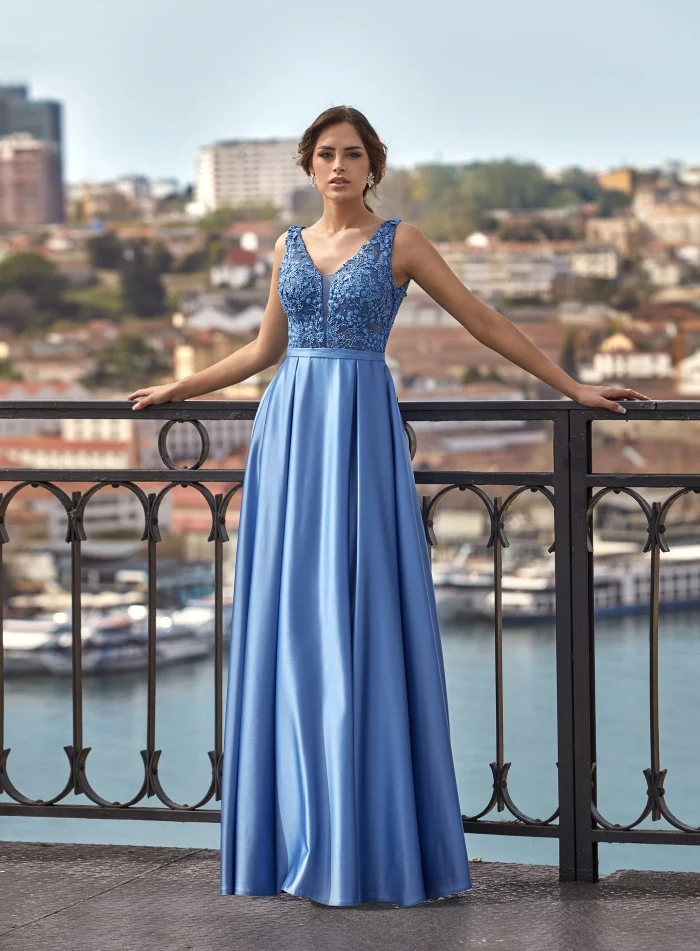 Aftonklänning / Balklänning Susanna Rivieri mar4883 blue