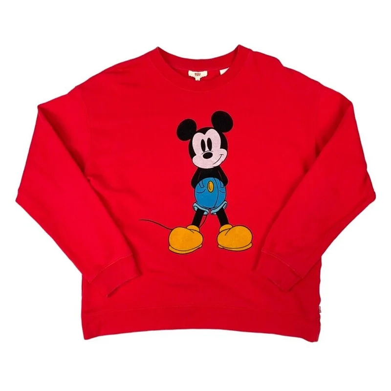 Vintage 90s 00s Red Levi’s Mickey Mouse Sweatshirt