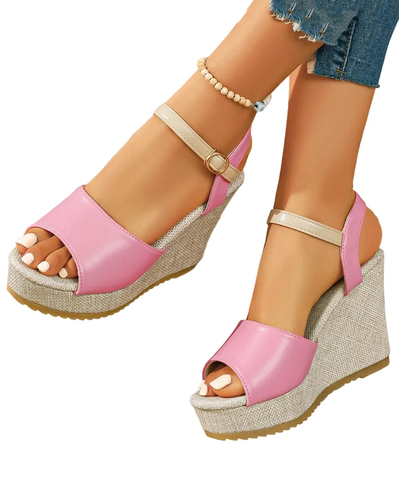Kvinnors Sandaler med Kilklack och Spänne