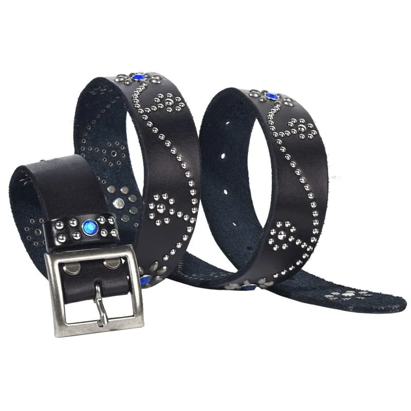 Gothic Diamante dubbbälte för män