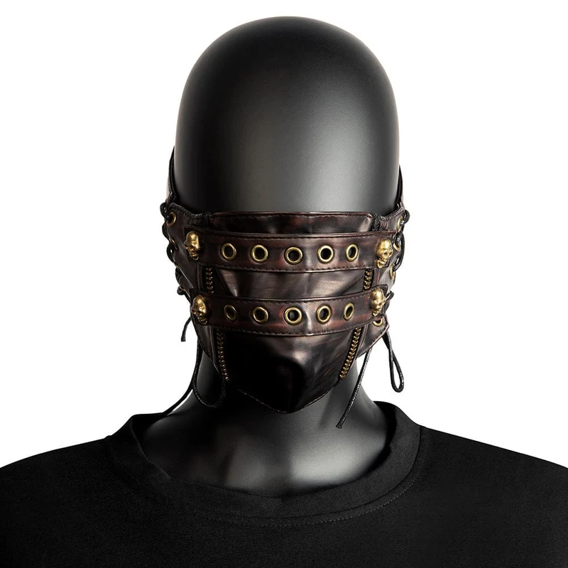 Unisex Punkmask med snörning och öglor