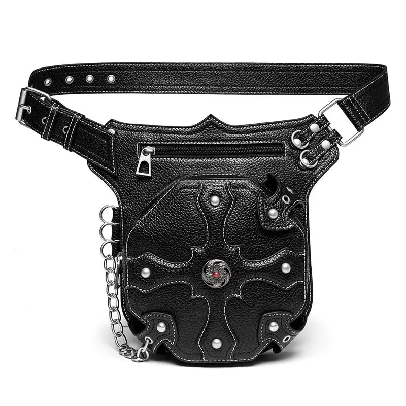 Unisex Punk Nited Cross Chain Midjeväska