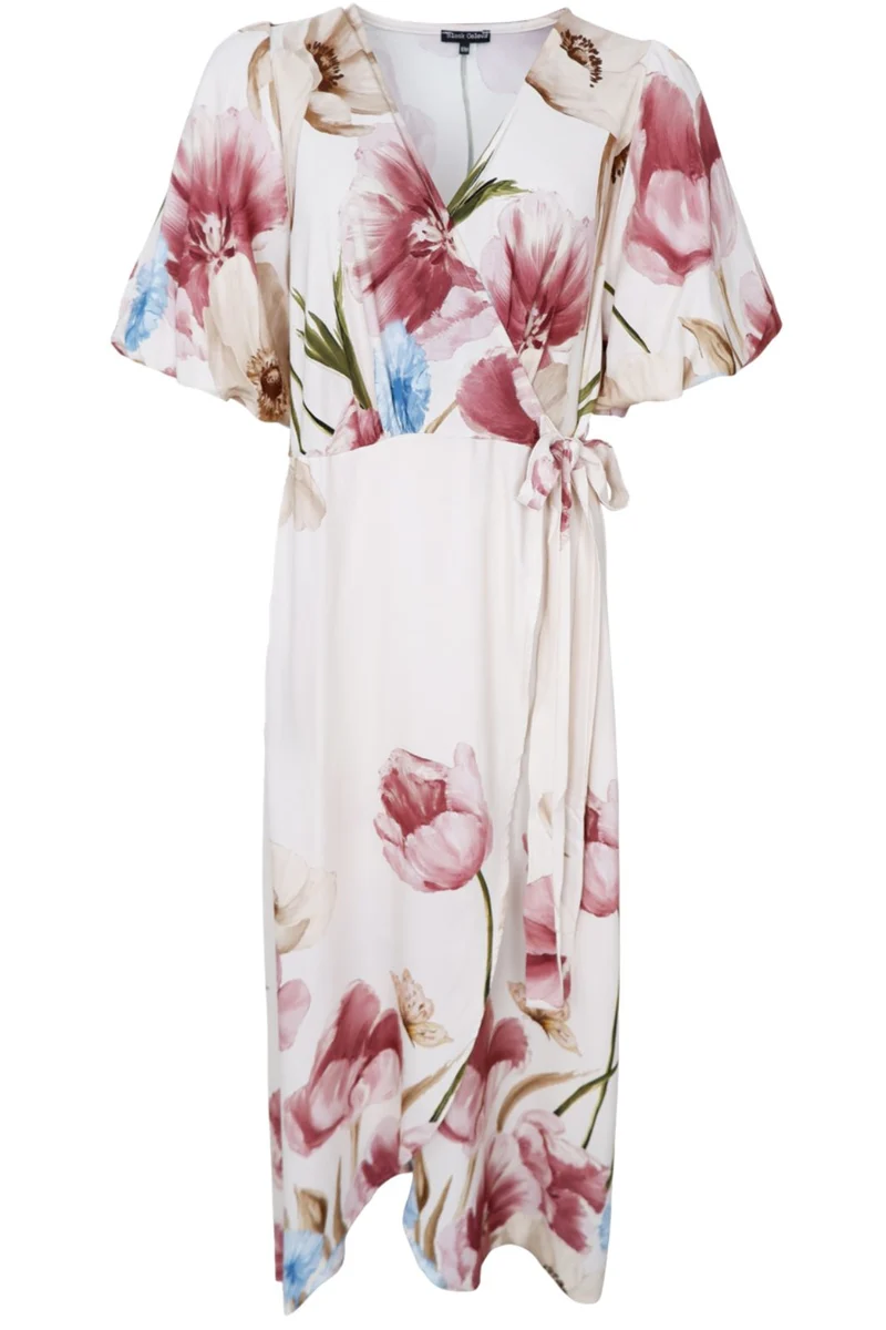 Black Colour - Bcbell Wrap Dress 41221 - Creme