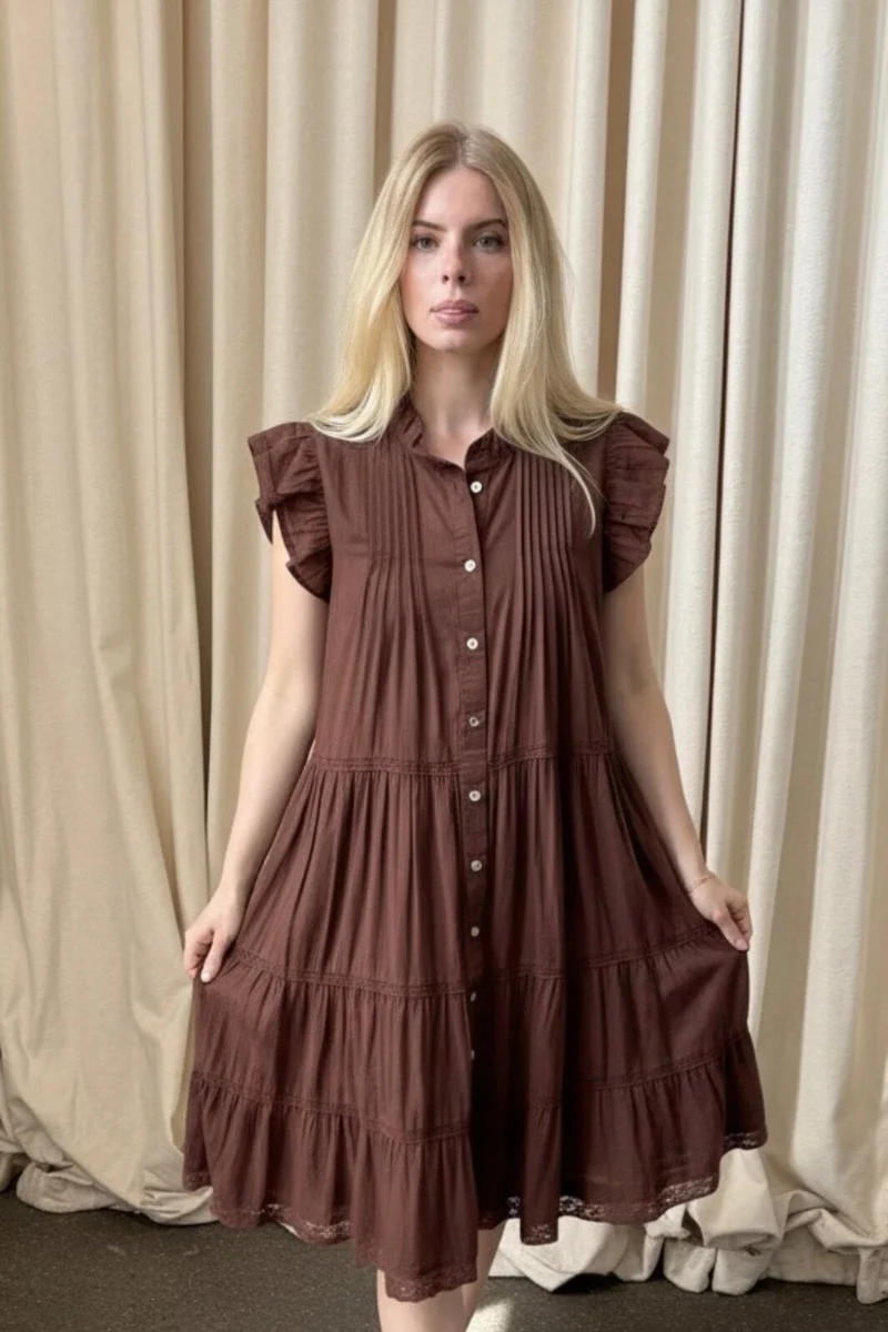 Continue - Audrey Dress 15242 - Brown