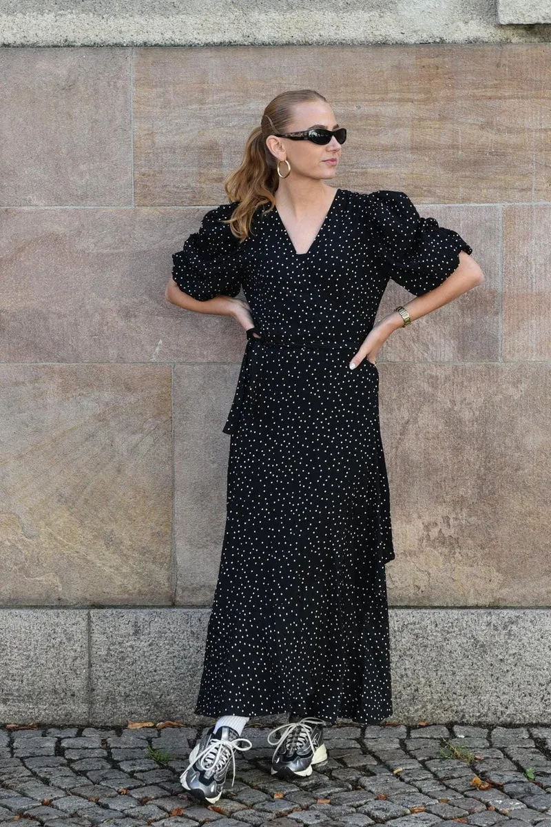 A-View - Sinda Dot Dress AV8152 - 067 - Black/White