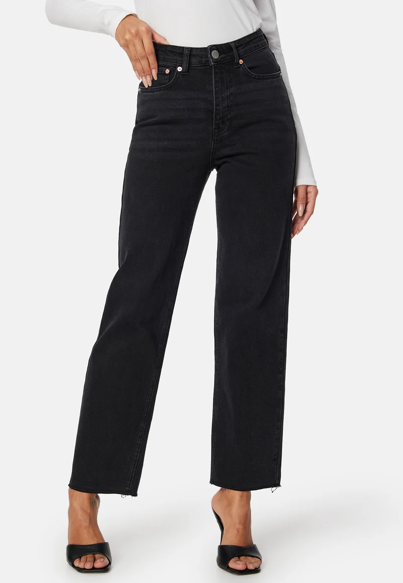 High Straight Ankle Jeans