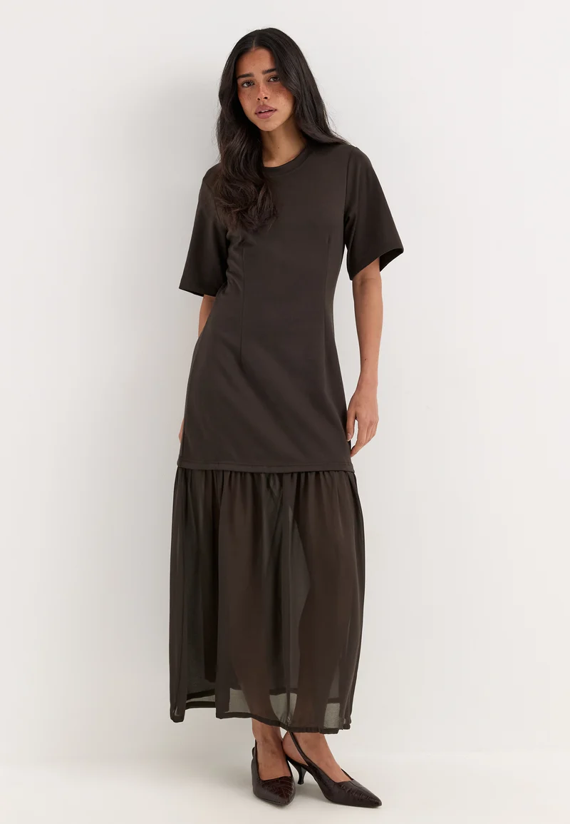 Vmbrenda 2/4 O-NECK ANKLE DRESS