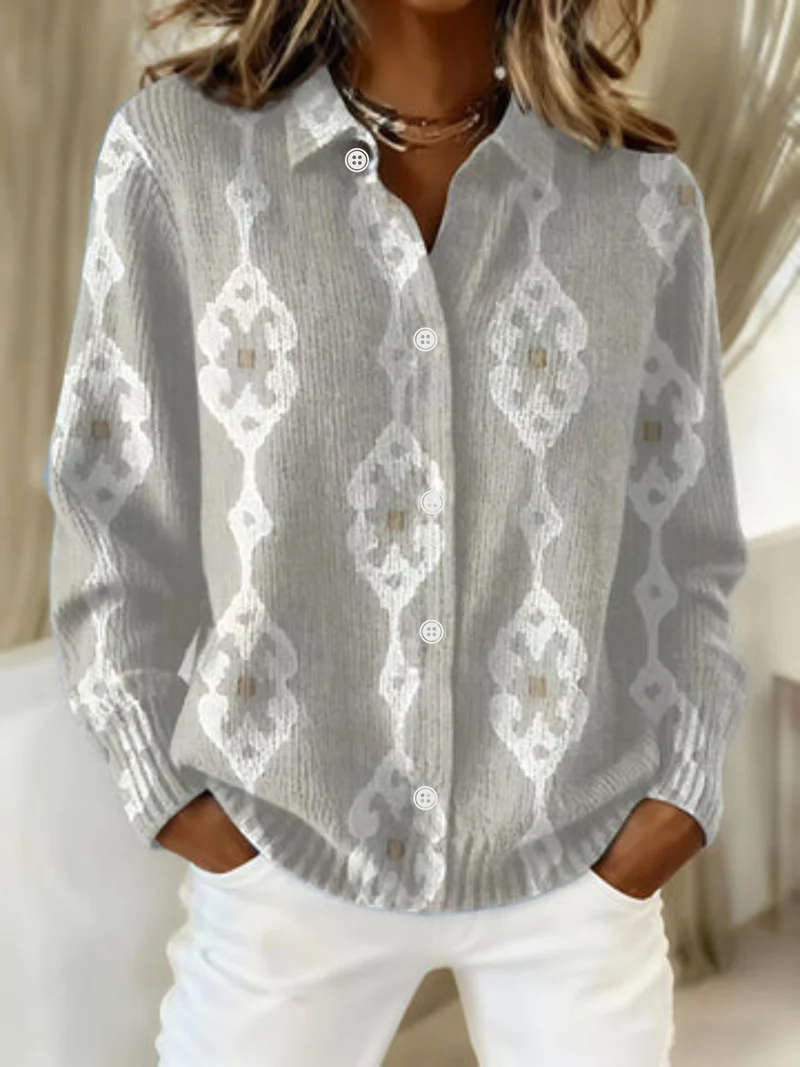 Renee | Stickad elegant hoodie-blus