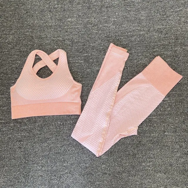 Seamless Women Yoga Sets Female Sport Gym suits Wear Running Clothes women Fitness Sport Yoga Suit Long Sleeve yoga clothing