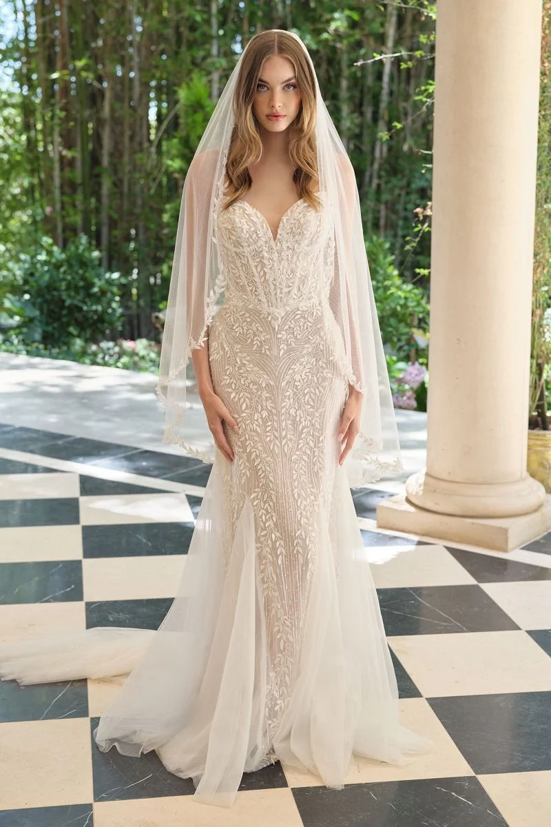 Axelbandslös Hjärtformad Sjöjungfru Brudklänning från Andrea & Leo Couture WL060