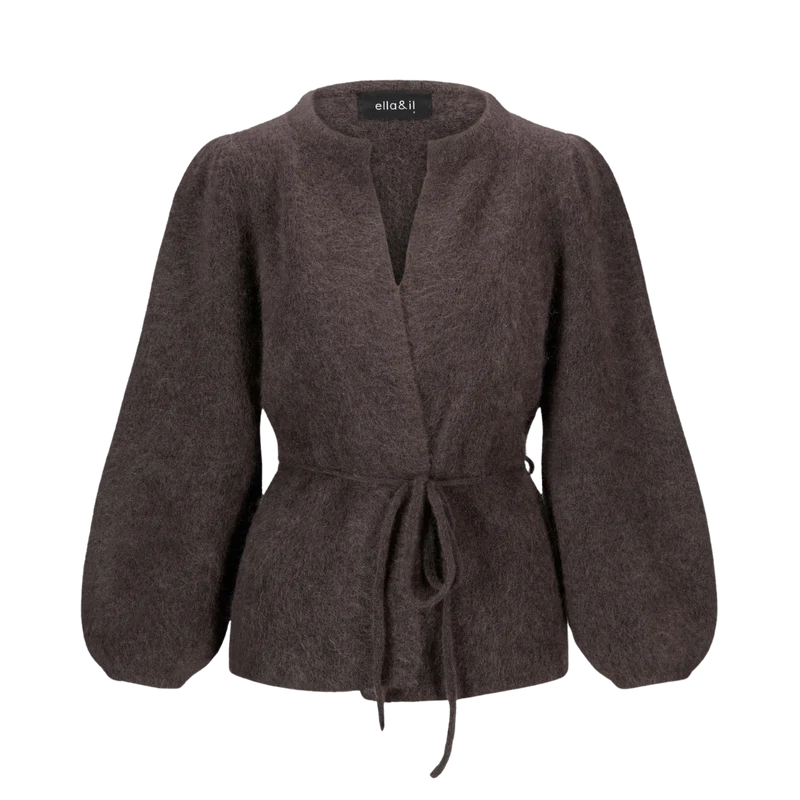 Fredrikke Chunky Cardigan - Dark Brown