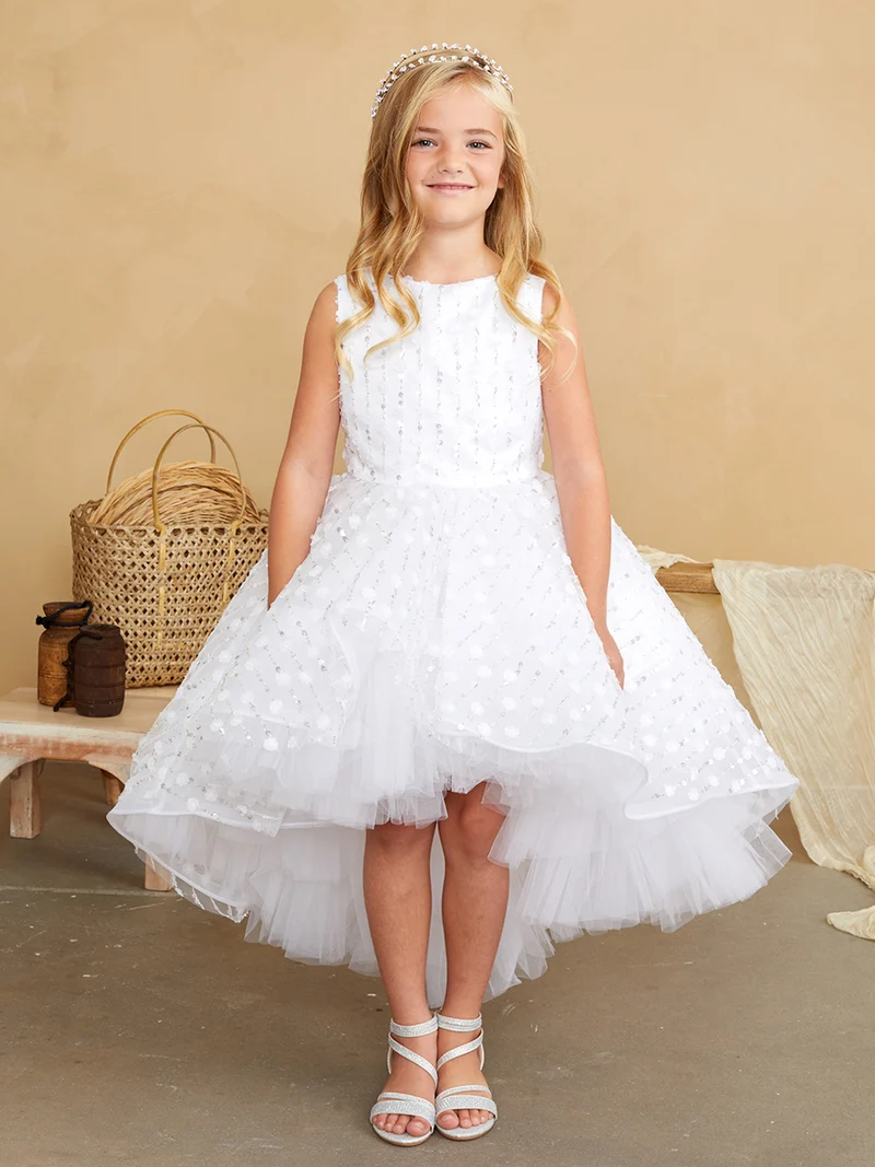 Flower Girl Veritical Beaded Pattern Dress från TIPTOP KIDS - AS5837