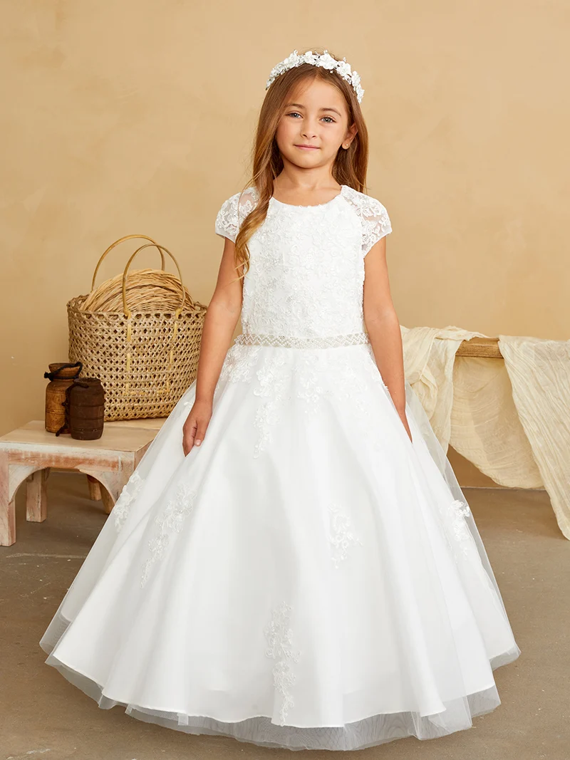 Flower Girl Spets Bodice Cap ärmar Klänning från TIPTOP KIDS - AS5851