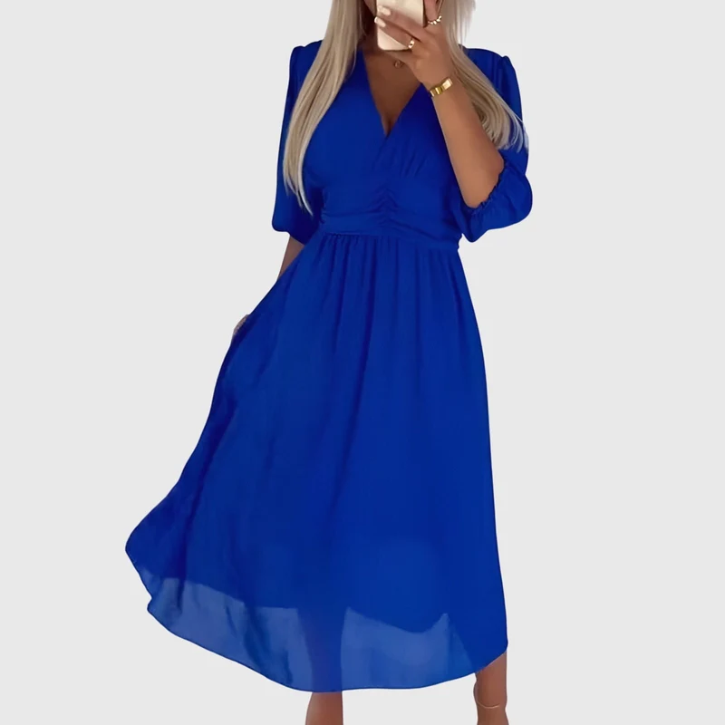 Chloe | Lätt Silkes Chiffon Klänning