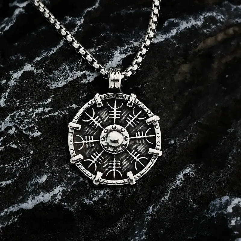 Herr Punk Norse Hagall Knot & Runes Halsband