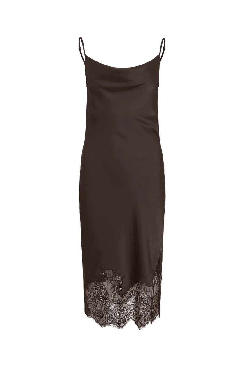 Vila - Visabel Strap Dress - 5094203 Coffee Bean