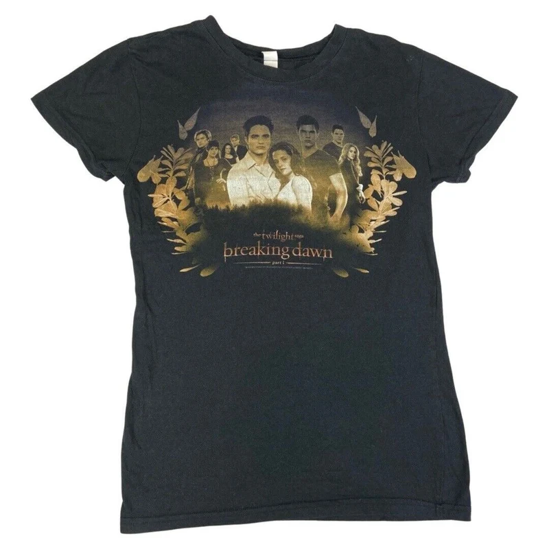 Vintage 00s Black Twilight: Breaking Dawn T-shirt 8 10 S
