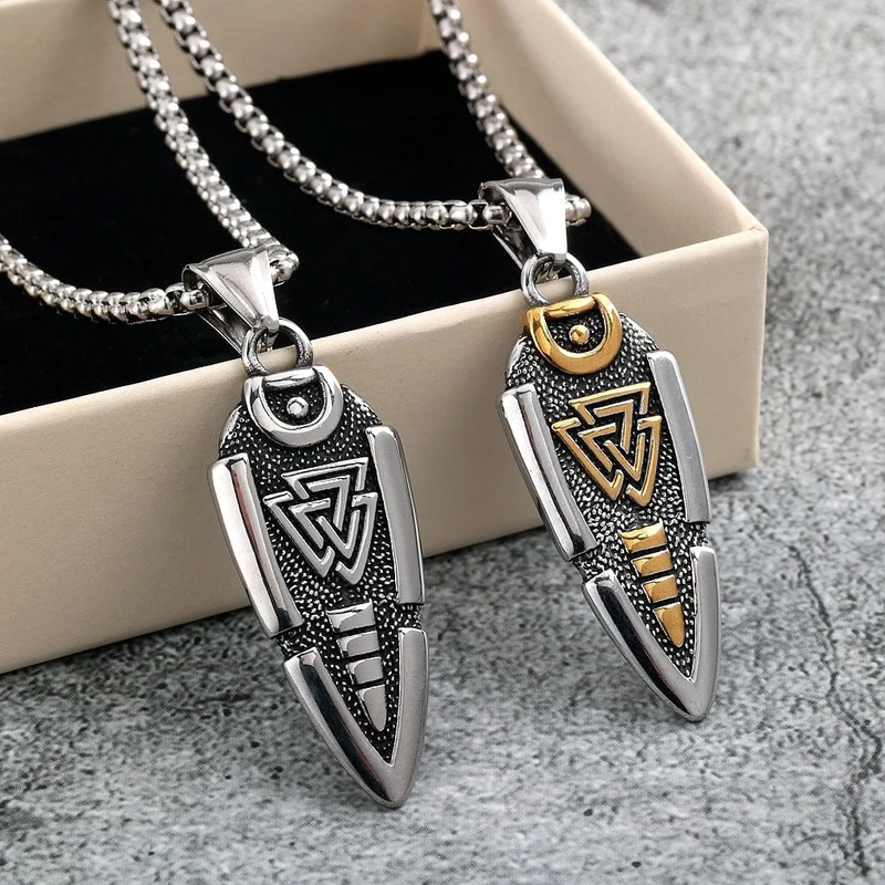 Herr Punk Runor Valknut Halsband