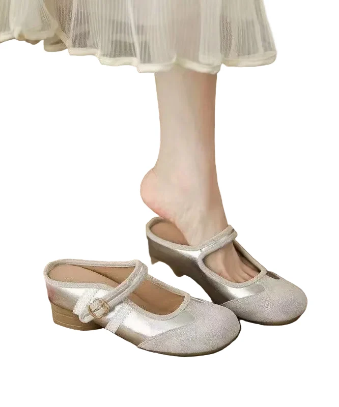 Dam Sandaler Chunky Heel med Spänne