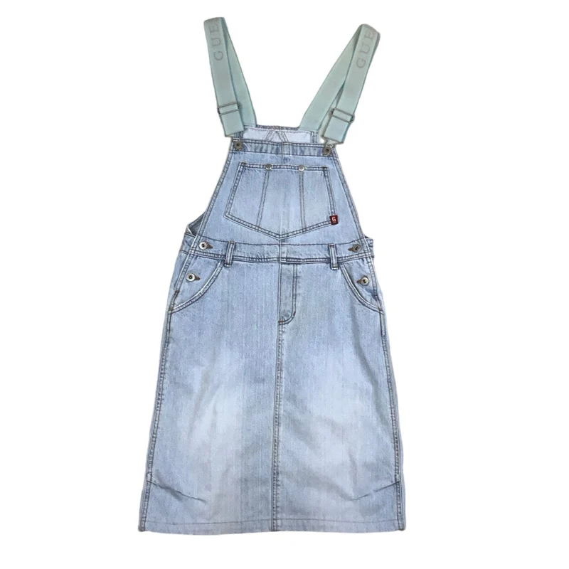 Vintage ‘Guess Jeans’ Blue Pinafore Dungaree Dress 10 12