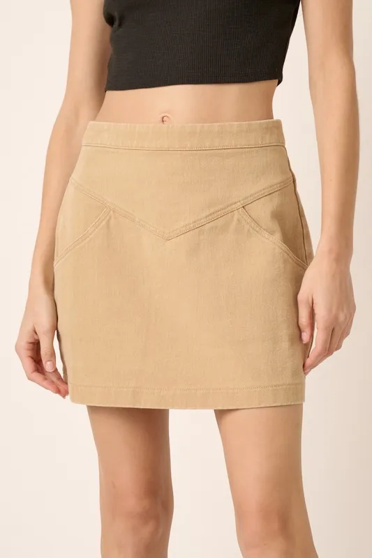 Mittoshop minikjol i twill med dragkedja baktill
