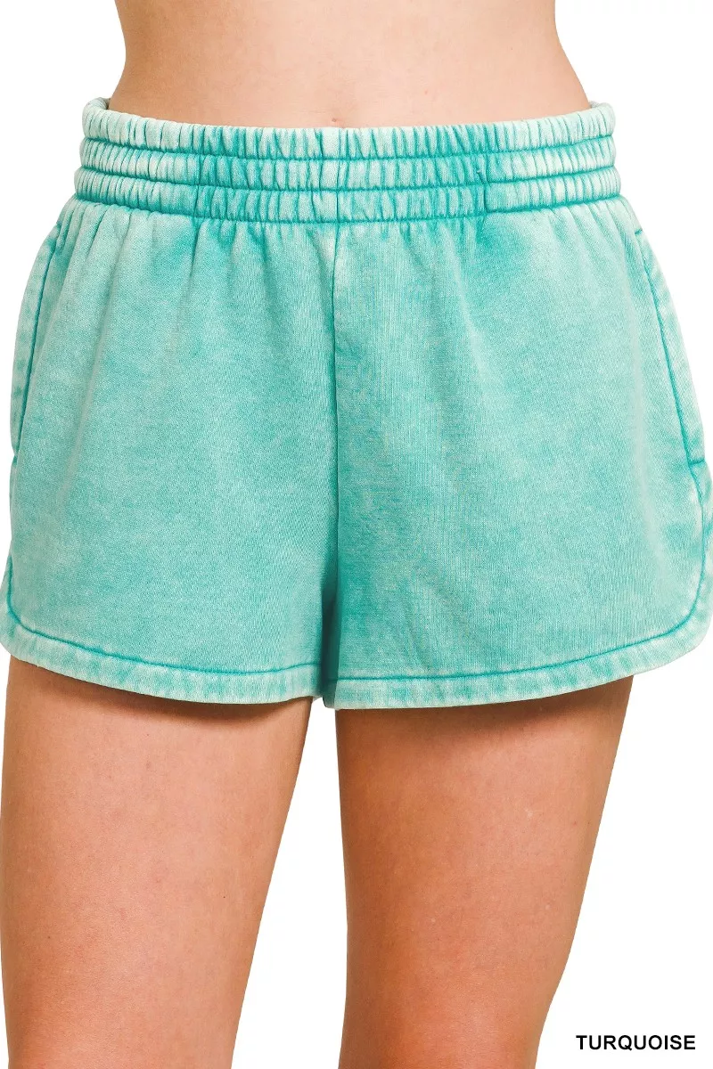 Zenana Syratvättade Delfinshorts med Resår i Midjan