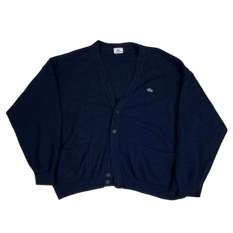 Vintage Navy Lacoste Button-up Cardigan XL XXL