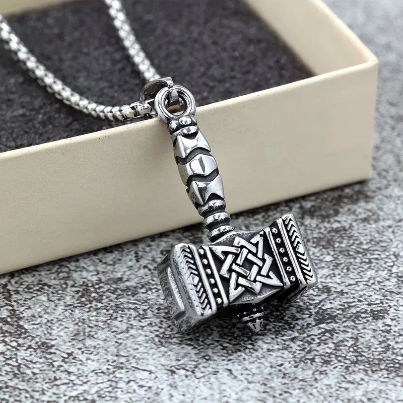 Punk Viking Mjölnir Halsband för män