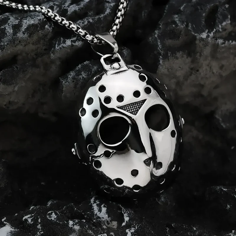 Herrhalsband med punkmaskhänge
