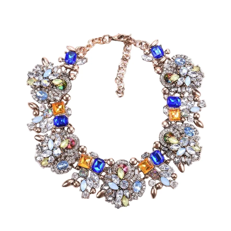 Kvinnors Bohemiska Blomsterhalsband