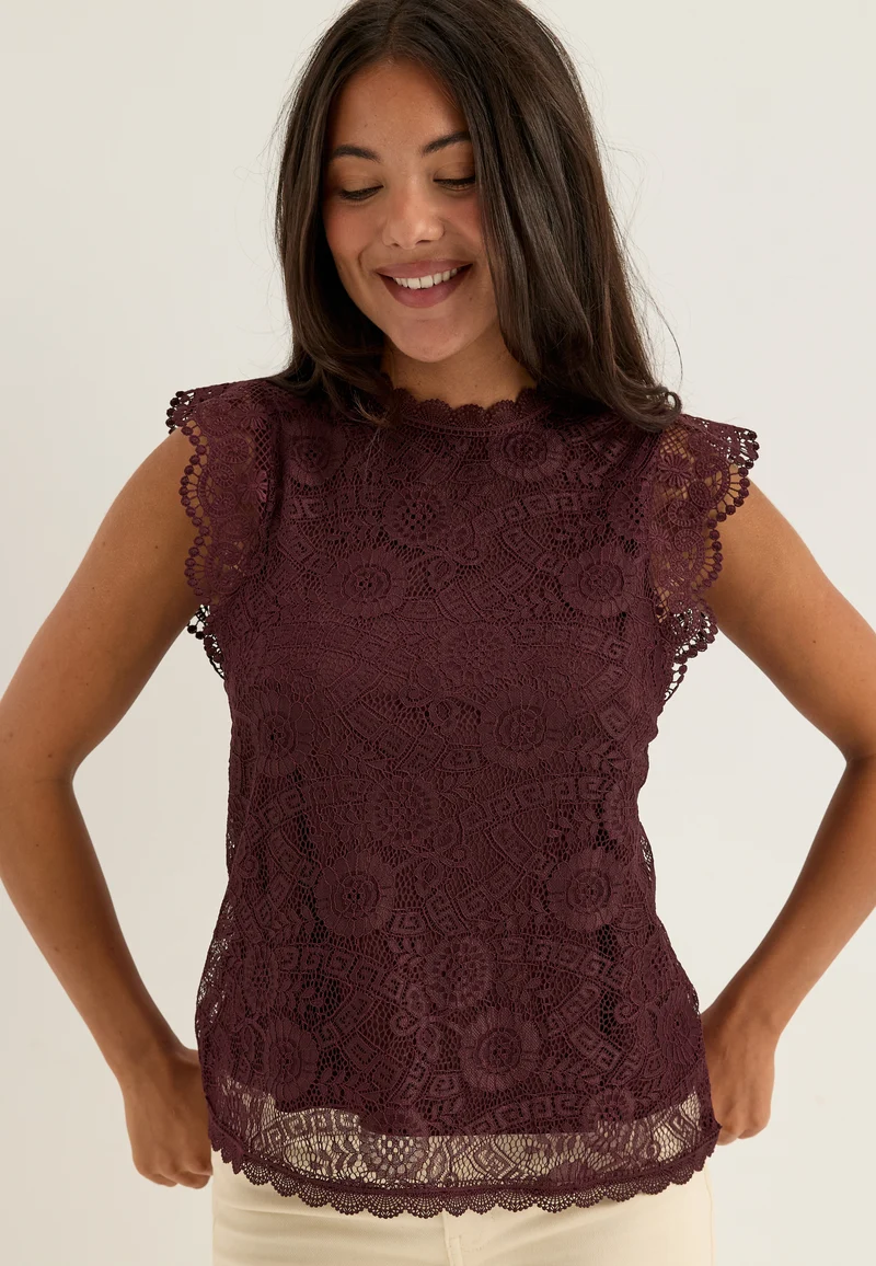 Pcolline SL Lace Top