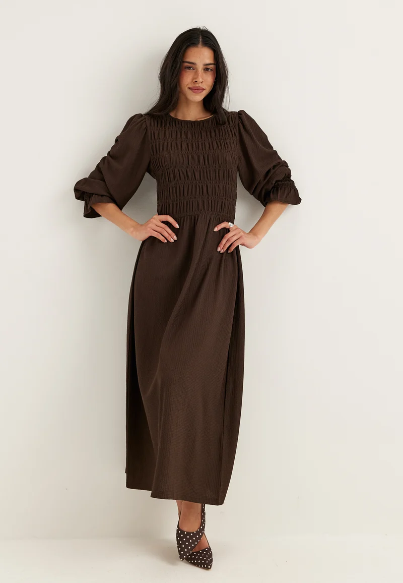Long Sleeve Smock Dress