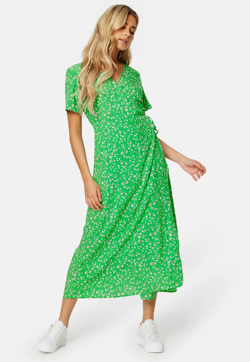 Ema Elise Long Wrap Dress
