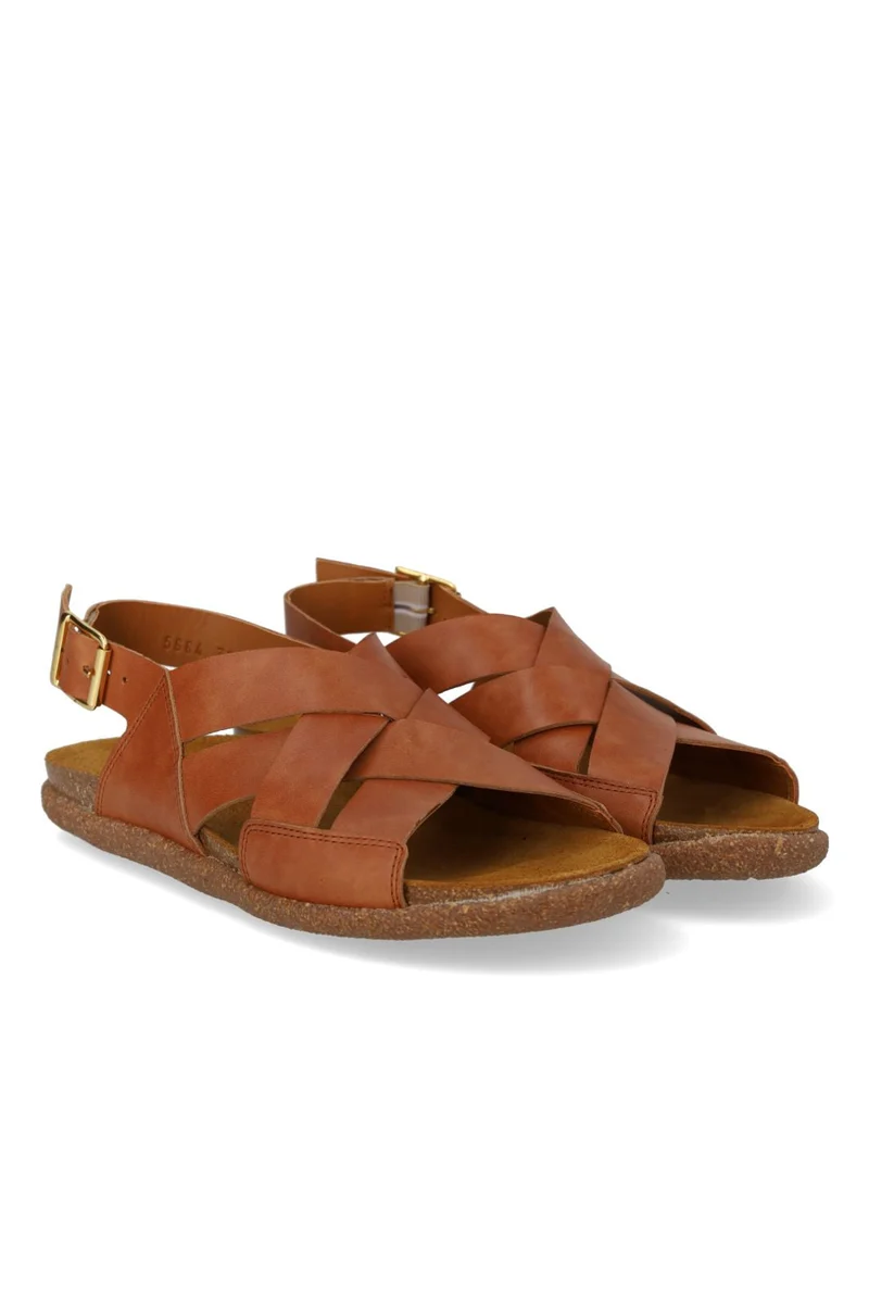 Angulus Women - Flettet Fodsengssandal 5864-101 - 3637 - Tan