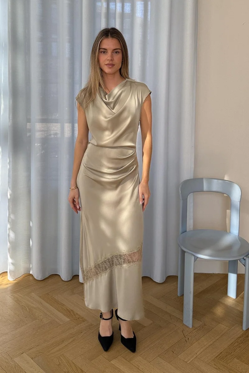 Modström - Tailormd Lace Dress 59348 - 2020 - Moss Gray
