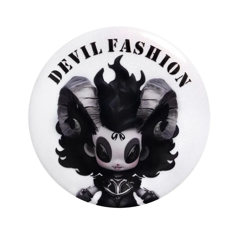 Devil Fashion Lilimar Mönster Brosch Badge