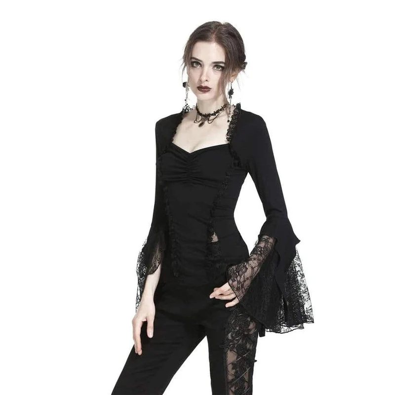 Prinsessan Cut Goth Short Top för kvinnor