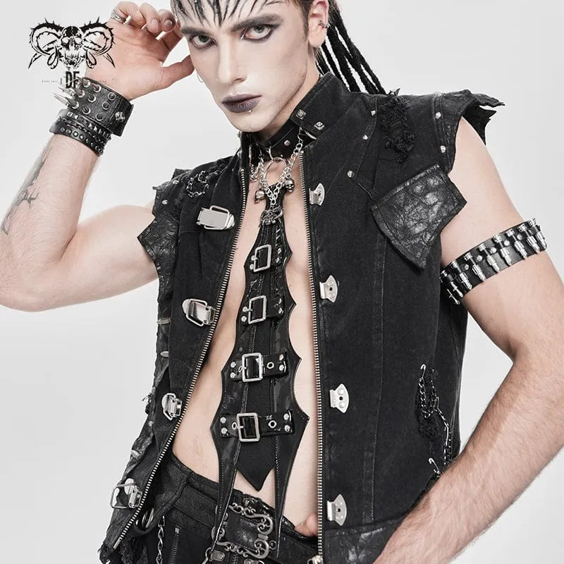 Herr Punk Spänne Rem Ring & Kedja Slips Choker