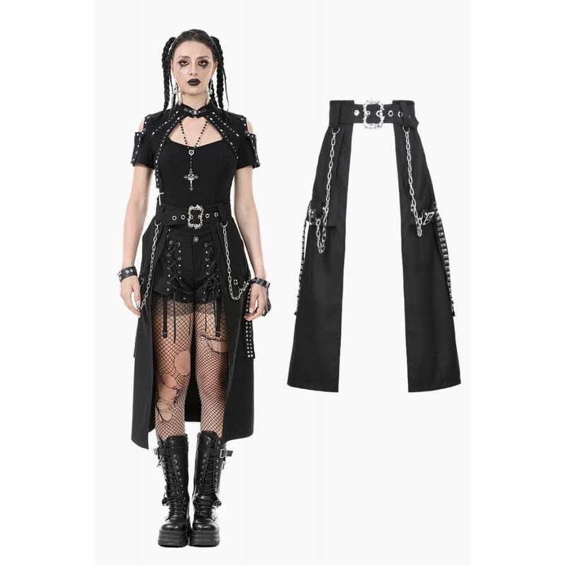 Dambälte med punkmetallkedja och remmar