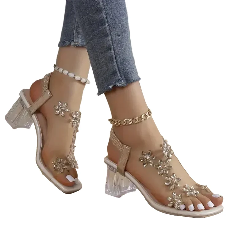 Damklackskor Spetsiga Medium Klack Chic Design