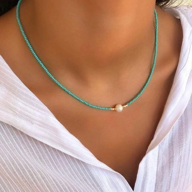 Kvinnors Pärlhalsband Tidlös Stil