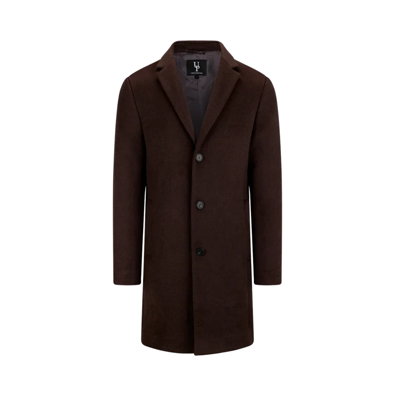 Miles Wool Coat - Dark Brown
