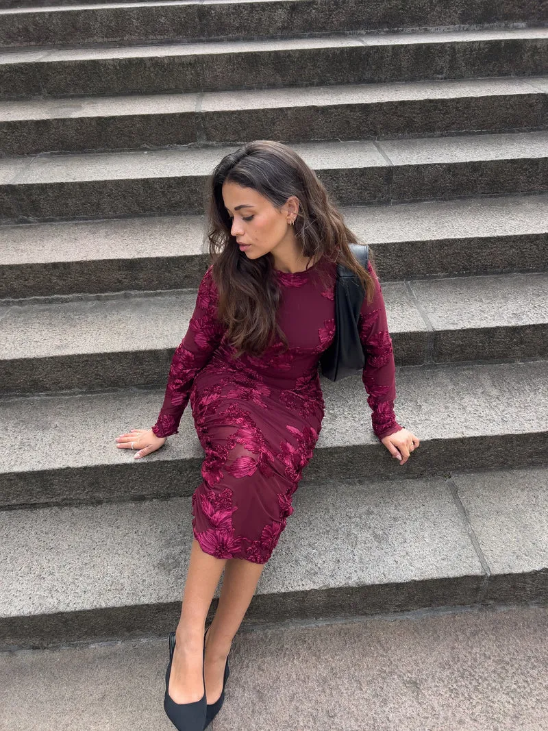 Noella - Lavinia L/S Dress 13500002 - 1393 - Winetasting