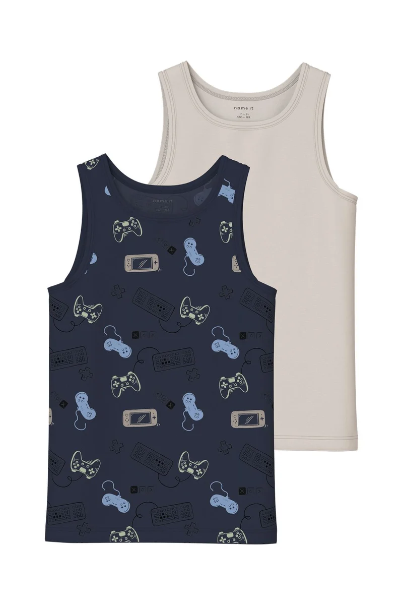 Name It - Nkmtank Top Navy Gamer - 4981817 Navy Blazer W/ Pumice Stone