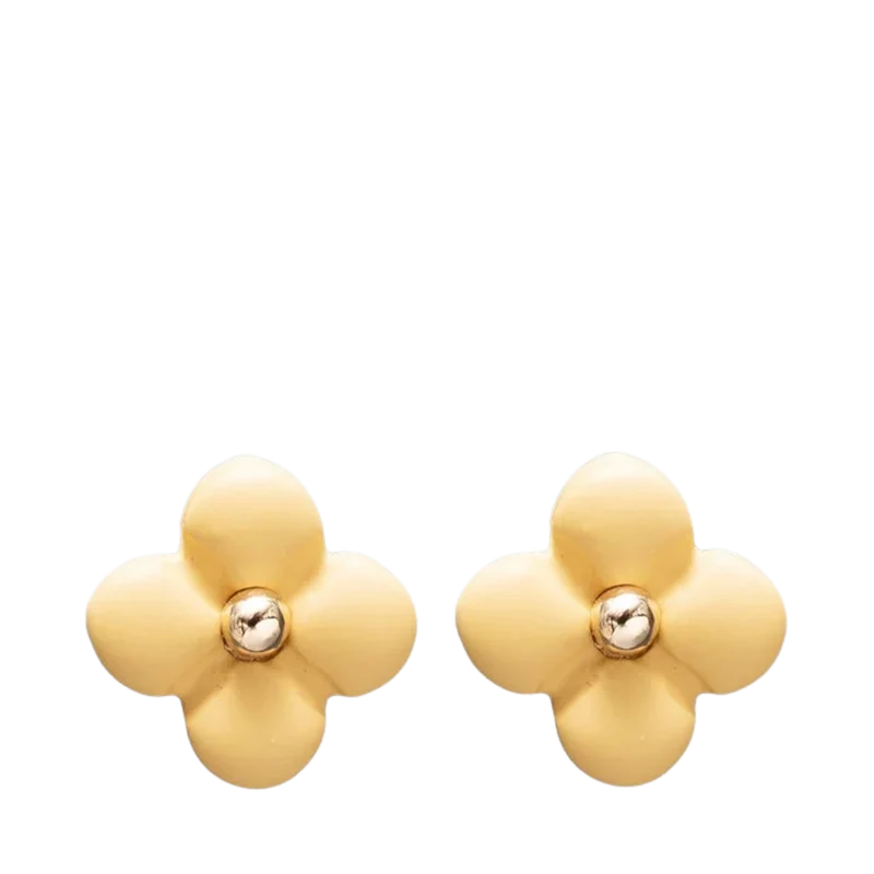 Seline Flower Earrings - 004 Soft Yellow