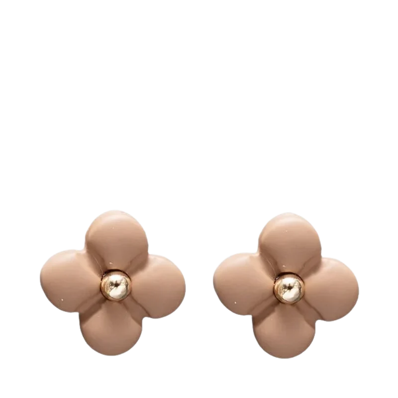 Seline Flower Earrings - 002 Nougat